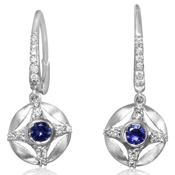 White Gold Sapphire Earrings E.M. Smith Family Jewelers Chillicothe, OH