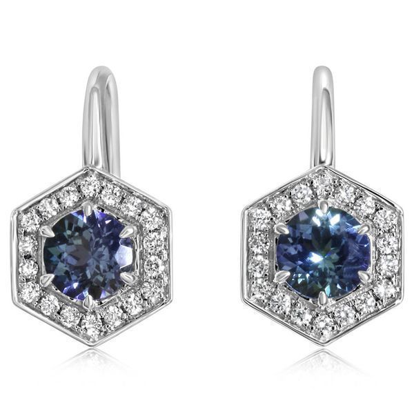 White Gold Tanzanite Earrings Towne & Country Jewelers Westborough, MA