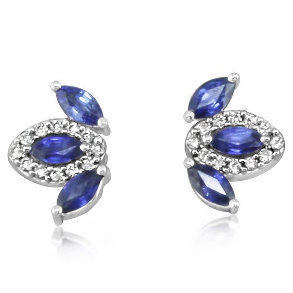 White Gold Calibrated Light Opal Earrings Biondi Diamond Jewelers Aurora, CO
