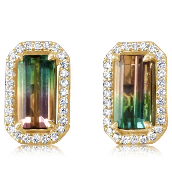 Yellow Gold Tourmaline Earrings Timmreck & McNicol Jewelers McMinnville, OR