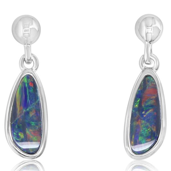 Sterling Silver Opal Doublet Earrings E.M. Smith Family Jewelers Chillicothe, OH