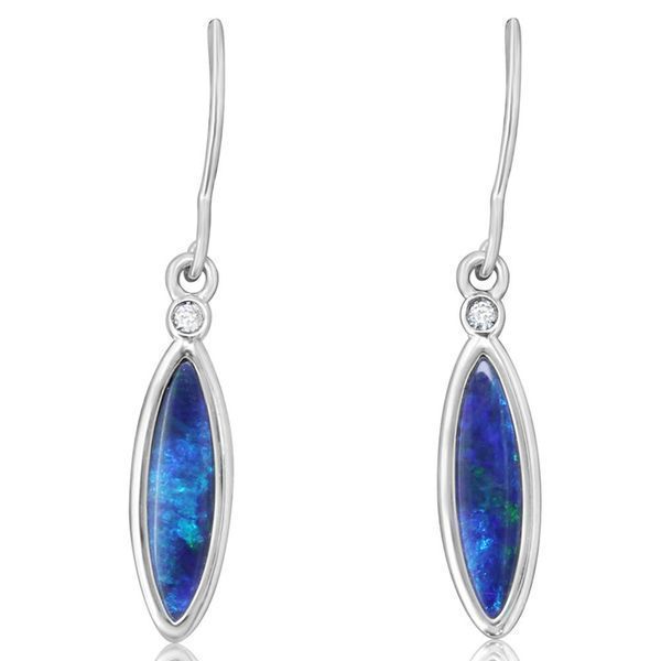 Sterling Silver Opal Doublet Earrings Mar Bill Diamonds and Jewelry Belle Vernon, PA