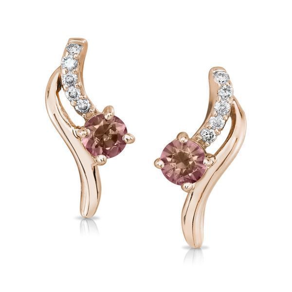 Rose Gold Lotus Garnet Earrings Gold Mine Jewelers Jackson, CA
