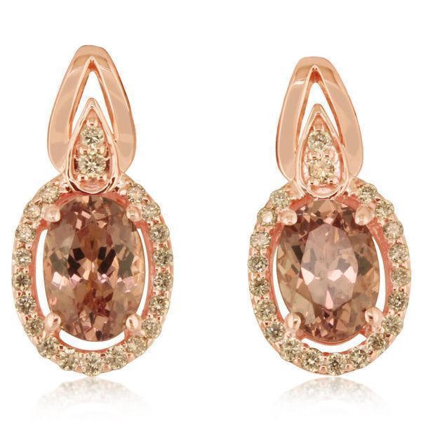 Rose Gold Lotus Garnet Earrings Biondi Diamond Jewelers Aurora, CO