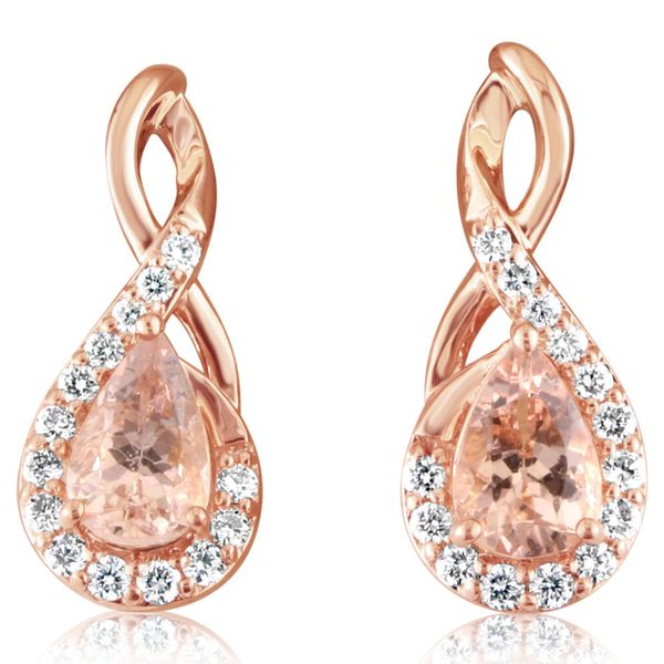 Rose Gold Lotus Garnet Earrings Conti Jewelers Endwell, NY
