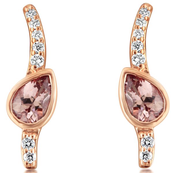 Rose Gold Lotus Garnet Earrings Blue Marlin Jewelry, Inc. Islamorada, FL