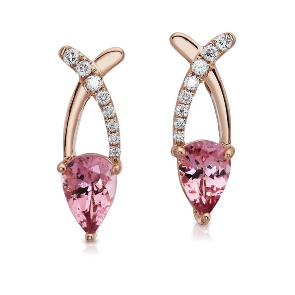 Rose Gold Lotus Garnet Earrings Ware's Jewelers Bradenton, FL