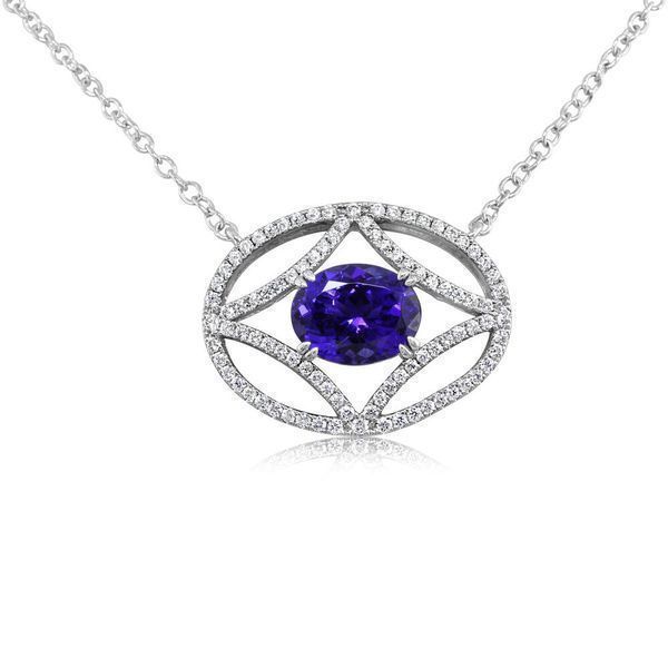 White Gold Tanzanite Necklace Towne & Country Jewelers Westborough, MA