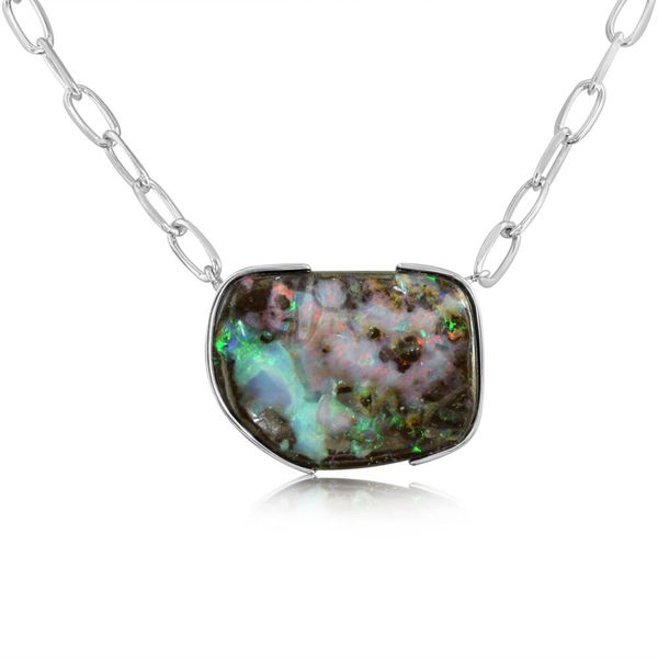 Sterling Silver Boulder Opal Necklace Mitchell's Jewelry Norman, OK