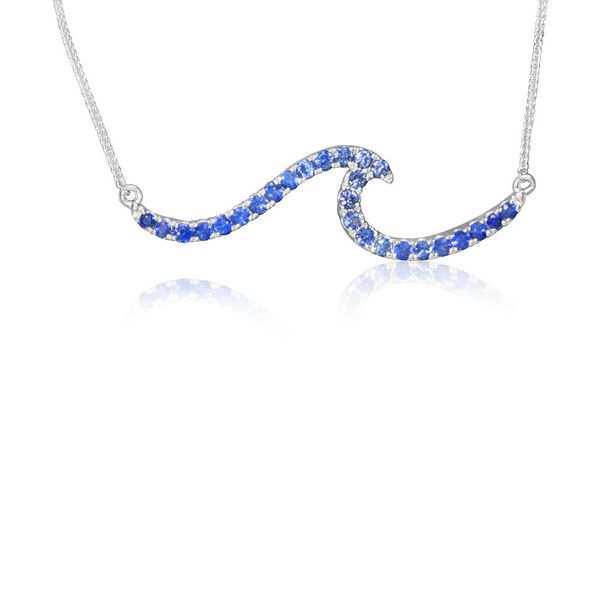 Sterling Silver Sapphire Necklace Blue Heron Jewelry Company Poulsbo, WA