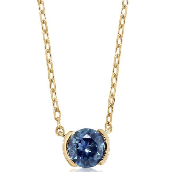 Yellow Gold Aquamarine Necklace Blue Heron Jewelry Company Poulsbo, WA