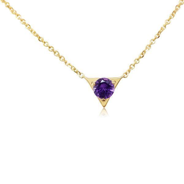 Yellow Gold Amethyst Necklace Biondi Diamond Jewelers Aurora, CO