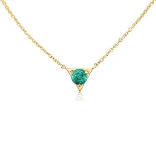 Yellow Gold Emerald Necklace Biondi Diamond Jewelers Aurora, CO