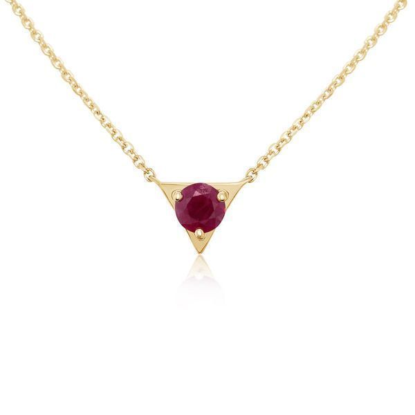 Yellow Gold Ruby Necklace Biondi Diamond Jewelers Aurora, CO