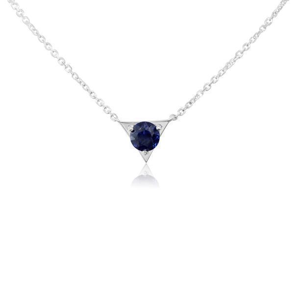 White Gold Sapphire Necklace Blue Heron Jewelry Company Poulsbo, WA