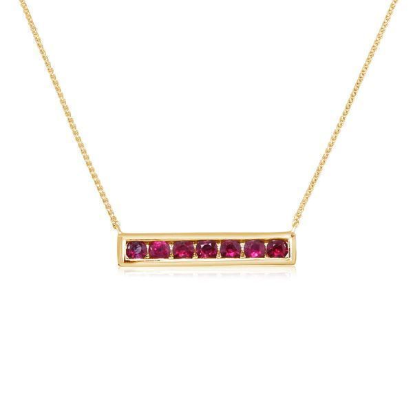 Yellow Gold Ruby Necklace Tom Poe Diamonds Enumclaw, WA