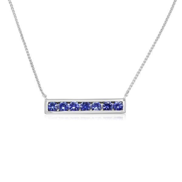 White Gold Sapphire Necklace Parris Jewelers Hattiesburg, MS