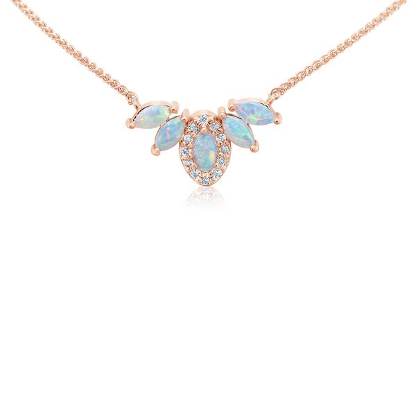 Rose Gold Calibrated Light Opal Necklace Mitchell's Jewelry Norman, OK