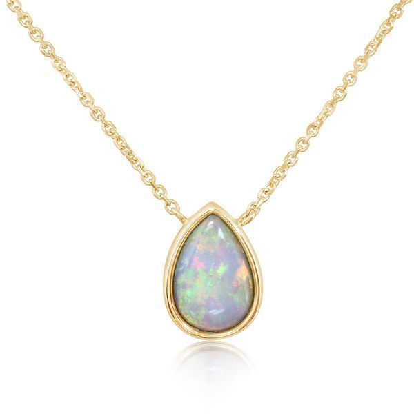Yellow Gold Calibrated Light Opal Necklace Ken Walker Jewelers Gig Harbor, WA