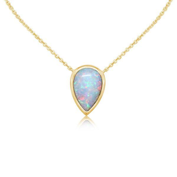 Yellow Gold Calibrated Light Opal Necklace Banks Jewelers Burnsville, NC