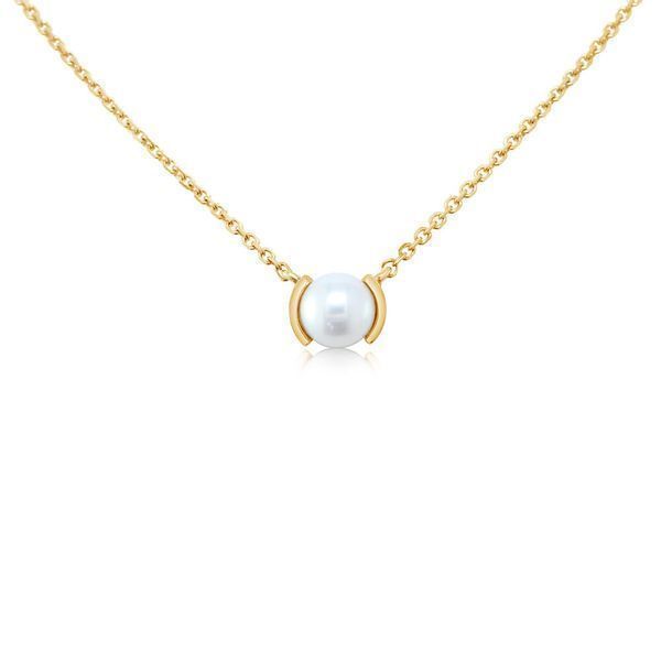 Yellow Gold Cultured Pearl Necklace Tom Poe Diamonds Enumclaw, WA