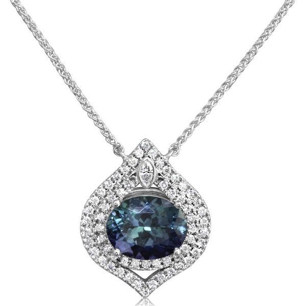 White Gold Tanzanite Necklace Biondi Diamond Jewelers Aurora, CO