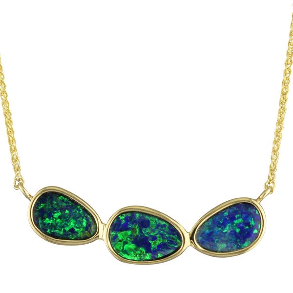 Yellow Gold Opal Doublet Necklace Jewel Smiths Oklahoma City, OK