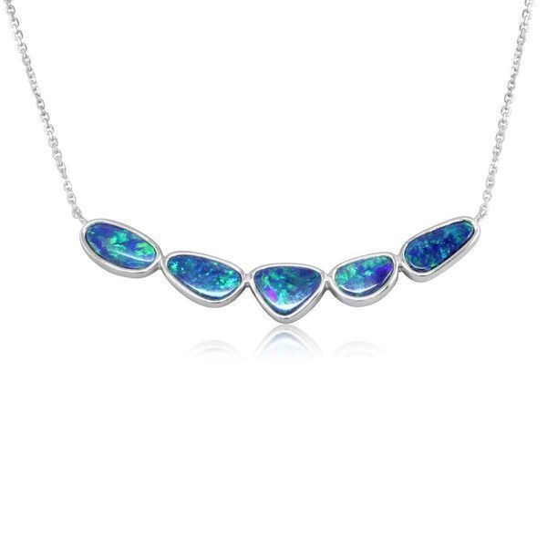 White Gold Opal Doublet Necklace Priddy Jewelers Elizabethtown, KY