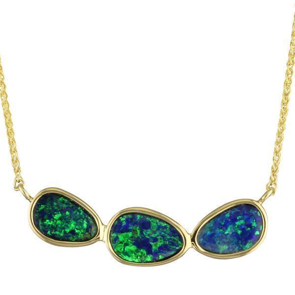 White Gold Opal Doublet Necklace J. Anthony Jewelers Neenah, WI