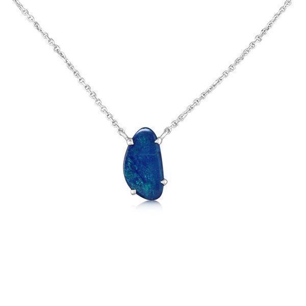 White Gold Opal Doublet Necklace Futer Bros Jewelers York, PA