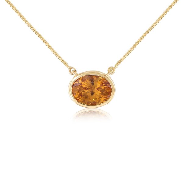 Yellow Gold Mandarin Garnet Spessartite Necklace Gold Mine Jewelers Jackson, CA