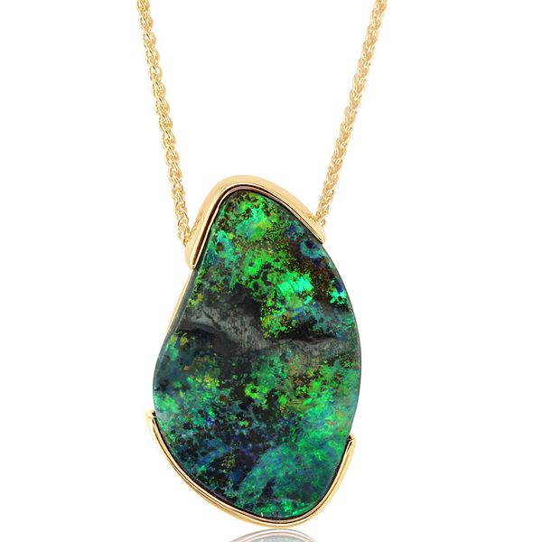 Yellow Gold Boulder Opal Pendant E.M. Smith Family Jewelers Chillicothe, OH