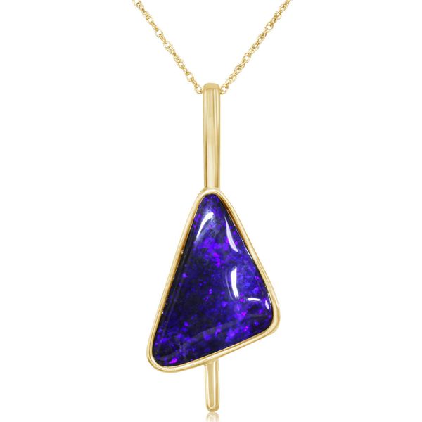 Yellow Gold Opal Doublet Pendant J. Anthony Jewelers Neenah, WI