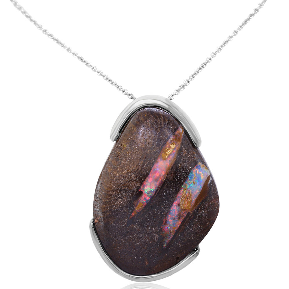 Natural Opal Pendant Boulder Opal Pendant 35x18mm.