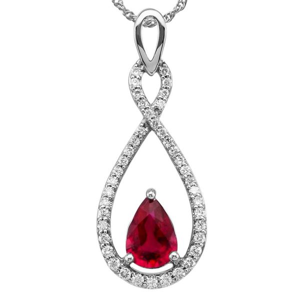 White Gold Ruby Pendant Timmreck & McNicol Jewelers McMinnville, OR