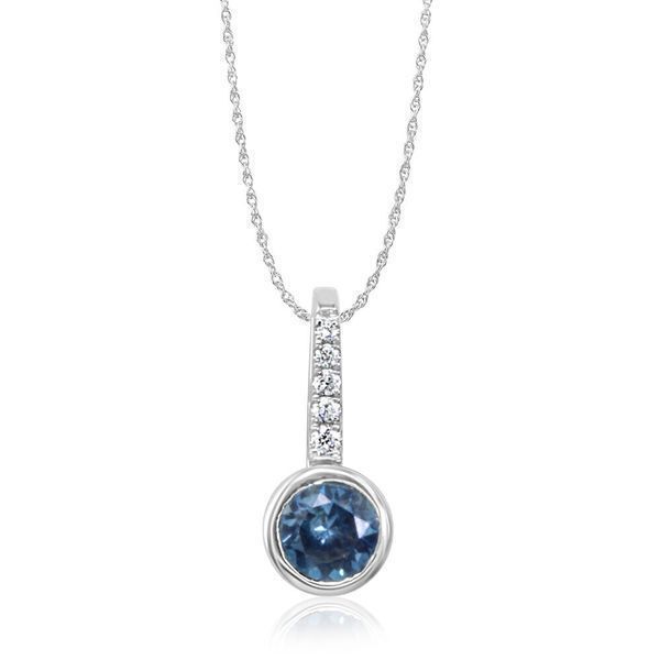 White Gold Sapphire Pendant Biondi Diamond Jewelers Aurora, CO