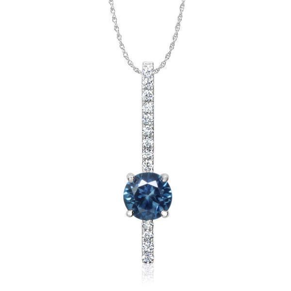 White Gold Sapphire Pendant Blue Heron Jewelry Company Poulsbo, WA