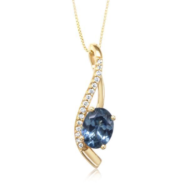 Yellow Gold Sapphire Pendant Gold Mine Jewelers Jackson, CA