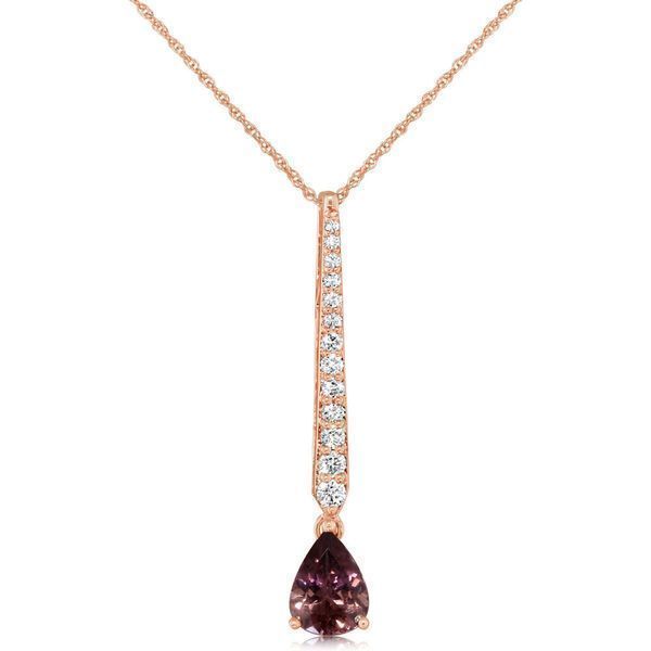 Rose Gold Lotus Garnet Pendant Leslie E. Sandler Fine Jewelry and Gemstones rockville , MD