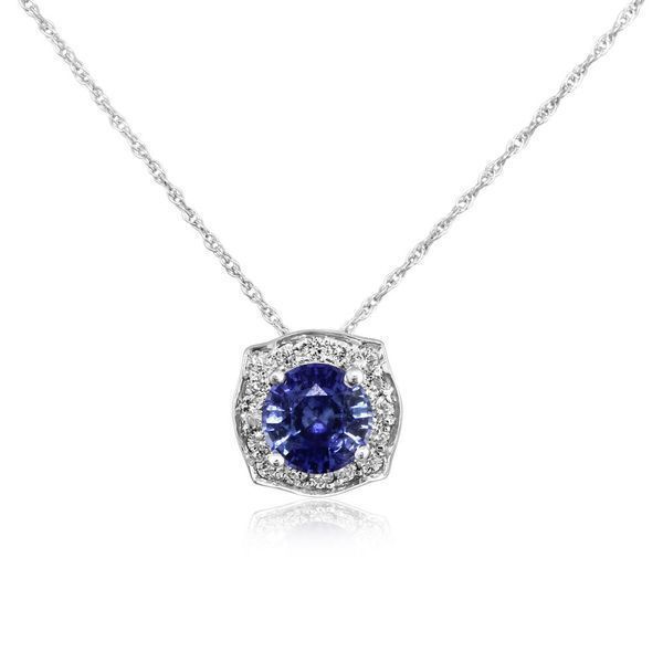 White Gold Sapphire Pendant Leslie E. Sandler Fine Jewelry and Gemstones rockville , MD