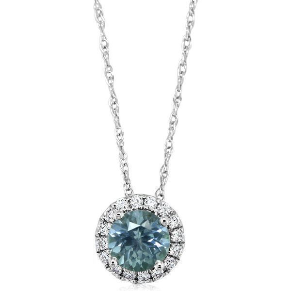 White Gold Sapphire Pendant Mar Bill Diamonds and Jewelry Belle Vernon, PA