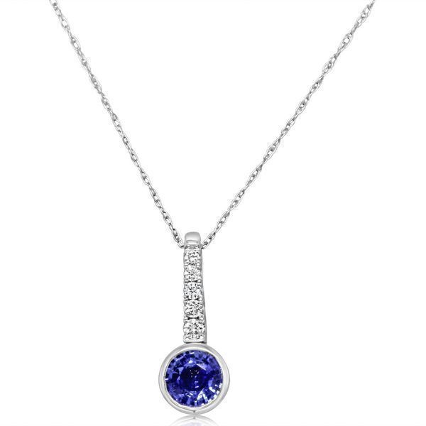White Gold Sapphire Pendant Conti Jewelers Endwell, NY
