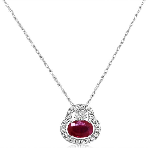 White Gold Ruby Pendant Conti Jewelers Endwell, NY