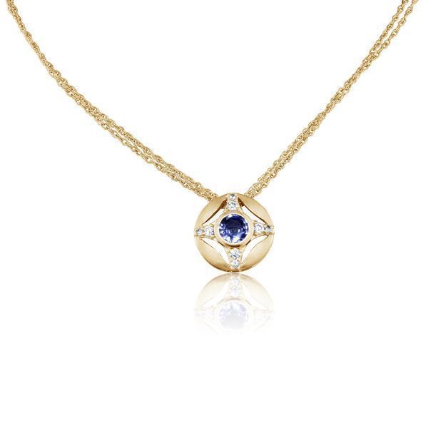 Yellow Gold Sapphire Pendant Ware's Jewelers Bradenton, FL