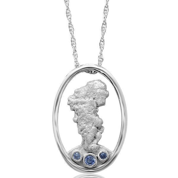 Sterling Silver Sapphire Pendant H. Brandt Jewelers Natick, MA
