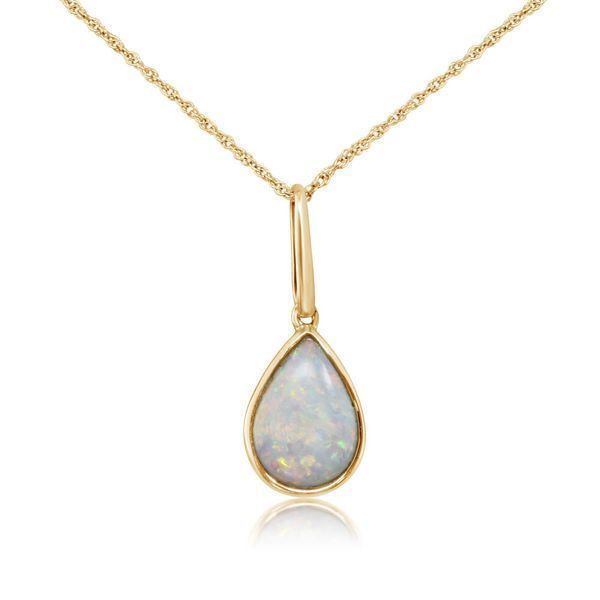 Yellow Gold Calibrated Light Opal Pendant J. Anthony Jewelers Neenah, WI