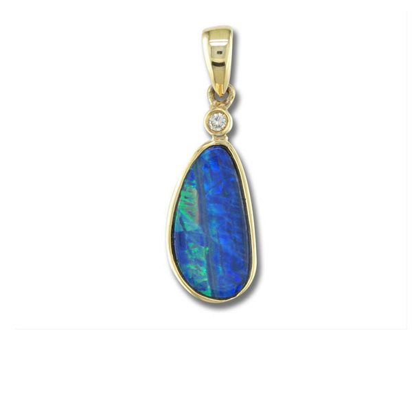 Yellow Gold Opal Doublet Pendant E.M. Smith Family Jewelers Chillicothe, OH