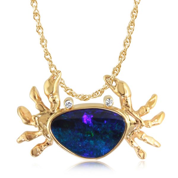 Yellow Gold Opal Doublet Pendant J. Anthony Jewelers Neenah, WI