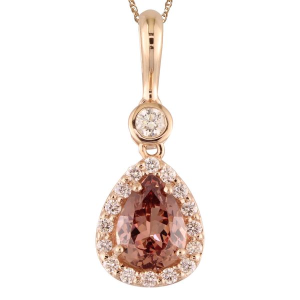 Rose Gold Lotus Garnet Pendant Biondi Diamond Jewelers Aurora, CO