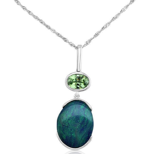 White Gold Opal Doublet Pendant J. Anthony Jewelers Neenah, WI